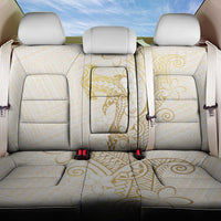 Gold and White Hawaii Back Car Seat Cover Hammerhead Shark Tattoo Curve Polynesian LT14 One Size White - Polynesian Pride