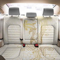 Gold and White Hawaii Back Car Seat Cover Hammerhead Shark Tattoo Curve Polynesian LT14 - Polynesian Pride