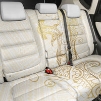Gold and White Hawaii Back Car Seat Cover Hammerhead Shark Tattoo Curve Polynesian LT14 - Polynesian Pride