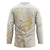 Gold and White Hawaii Hockey Jersey Hammerhead Shark Tattoo Curve Polynesian - Polynesian Pride