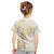Gold and White Hawaii Kid T Shirt Hammerhead Shark Tattoo Curve Polynesian - Polynesian Pride