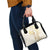 Gold and White Hawaii Shoulder Handbag Hammerhead Shark Tattoo Curve Polynesian - Polynesian Pride