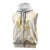 Gold and White Hawaii Sleeveless Zip Hoodie Hammerhead Shark Tattoo Curve Polynesian - Polynesian Pride