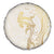 Gold and White Hawaii Spare Tire Cover Hammerhead Shark Tattoo Curve Polynesian - Polynesian Pride