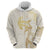 Gold and White Hawaii Zip Hoodie Hammerhead Shark Tattoo Curve Polynesian - Polynesian Pride