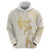 Gold and White Hawaii Zip Hoodie Hammerhead Shark Tattoo Curve Polynesian - Polynesian Pride