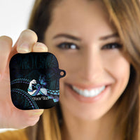 Personalised Polynesia Suicide Prevention Month AirPods Case Brave Strong Butterfly Teal Purple Ribbon LT14 - Polynesian Pride