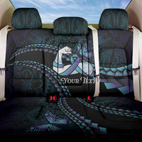 Personalised Polynesia Suicide Prevention Month Back Car Seat Cover Brave Strong Butterfly Teal Purple Ribbon LT14 One Size Purple - Polynesian Pride