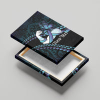 Personalised Polynesia Suicide Prevention Month Canvas Wall Art Brave Strong Butterfly Teal Purple Ribbon LT14 - Polynesian Pride