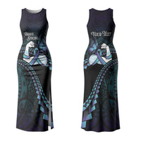 Personalised Polynesia Suicide Prevention Month Family Matching Tank Maxi Dress and Hawaiian Shirt Brave Strong Butterfly Teal Purple Ribbon LT14 Mom's Dress Purple - Polynesian Pride