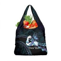 Personalised Polynesia Suicide Prevention Month Grocery Bag Brave Strong Butterfly Teal Purple Ribbon LT14 1-pack One Size Purple - Polynesian Pride
