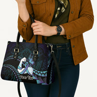 Personalised Polynesia Suicide Prevention Month Leather Bag Brave Strong Butterfly Teal Purple Ribbon LT14 - Polynesian Pride