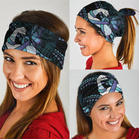 Personalised Polynesia Suicide Prevention Month Neck Gaiter Brave Strong Butterfly Teal Purple Ribbon