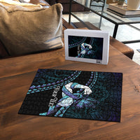 Personalised Polynesia Suicide Prevention Month Puzzle Brave Strong Butterfly Teal Purple Ribbon LT14 - Polynesian Pride