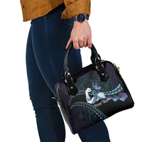 Personalised Polynesia Suicide Prevention Month Shoulder Handbag Brave Strong Butterfly Teal Purple Ribbon LT14 - Polynesian Pride