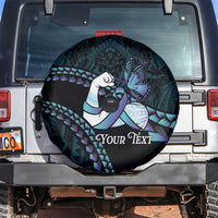 Personalised Polynesia Suicide Prevention Month Spare Tire Cover Brave Strong Butterfly Teal Purple Ribbon LT14 Purple - Polynesian Pride