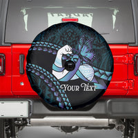 Personalised Polynesia Suicide Prevention Month Spare Tire Cover Brave Strong Butterfly Teal Purple Ribbon LT14 - Polynesian Pride