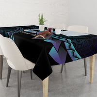 Personalised Polynesia Suicide Prevention Month Tablecloth Brave Strong Butterfly Teal Purple Ribbon LT14 - Polynesian Pride