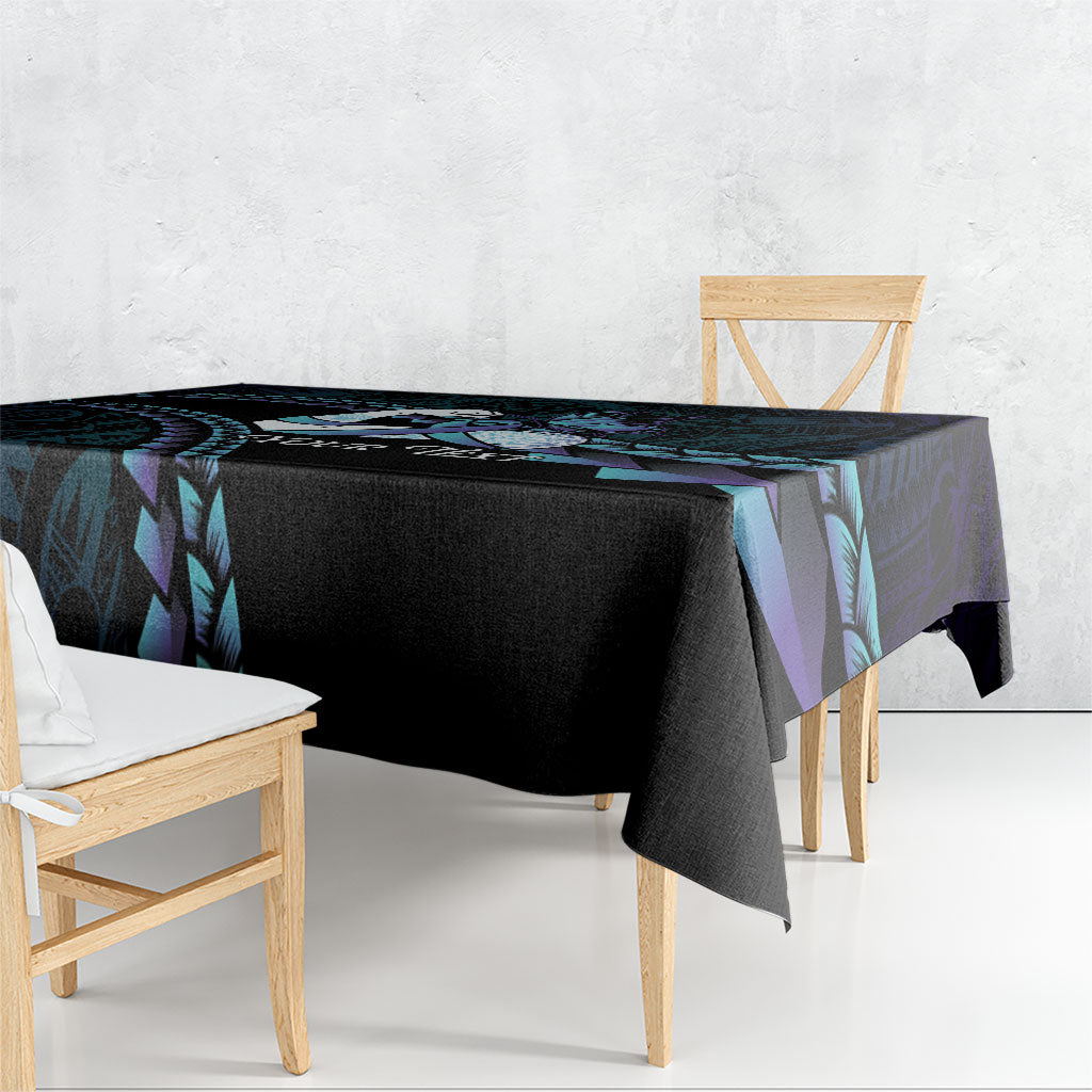 Personalised Polynesia Suicide Prevention Month Tablecloth Brave Strong Butterfly Teal Purple Ribbon LT14 - Polynesian Pride