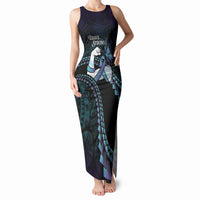 Personalised Polynesia Suicide Prevention Month Tank Maxi Dress Brave Strong Butterfly Teal Purple Ribbon LT14 Women Purple - Polynesian Pride