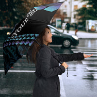 Personalised Polynesia Suicide Prevention Month Umbrella Brave Strong Butterfly Teal Purple Ribbon LT14 - Polynesian Pride
