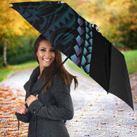 Personalised Polynesia Suicide Prevention Month Umbrella Brave Strong Butterfly Teal Purple Ribbon LT14 - Polynesian Pride