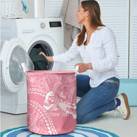 Personalised Polynesia Breast Cancer Awareness Laundry Basket Brave Strong Butterfly Pink Ribbon