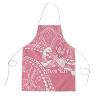 Personalised Polynesia Breast Cancer Awareness Apron Brave Strong Butterfly Pink Ribbon LT14 Pink - Polynesian Pride