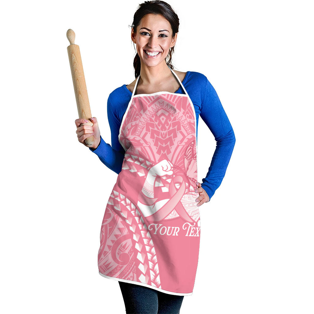 Personalised Polynesia Breast Cancer Awareness Apron Brave Strong Butterfly Pink Ribbon LT14 - Polynesian Pride