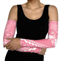 Personalised Polynesia Breast Cancer Awareness Arm Sleeves Brave Strong Butterfly Pink Ribbon