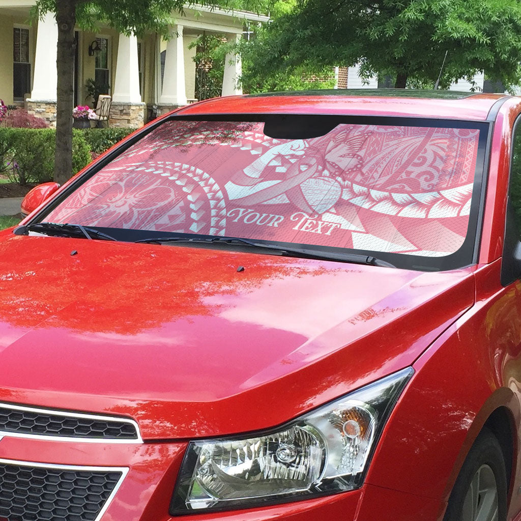 Personalised Polynesia Breast Cancer Awareness Auto Sun Shade Brave Strong Butterfly Pink Ribbon