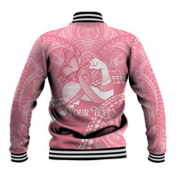 Personalised Polynesia Breast Cancer Awareness Baseball Jacket Brave Strong Butterfly Pink Ribbon LT14 - Polynesian Pride