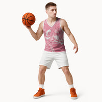 Personalised Polynesia Breast Cancer Awareness Basketball Jersey Brave Strong Butterfly Pink Ribbon