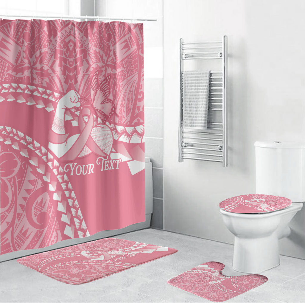 Personalised Polynesia Breast Cancer Awareness Bathroom Set Brave Strong Butterfly Pink Ribbon