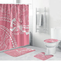 Personalised Polynesia Breast Cancer Awareness Bathroom Set Brave Strong Butterfly Pink Ribbon
