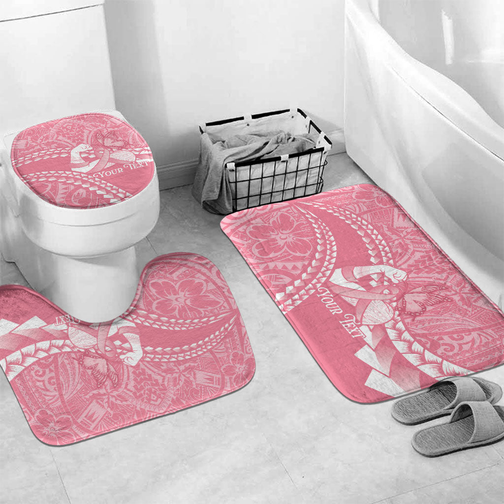 Personalised Polynesia Breast Cancer Awareness Bathroom Set Brave Strong Butterfly Pink Ribbon