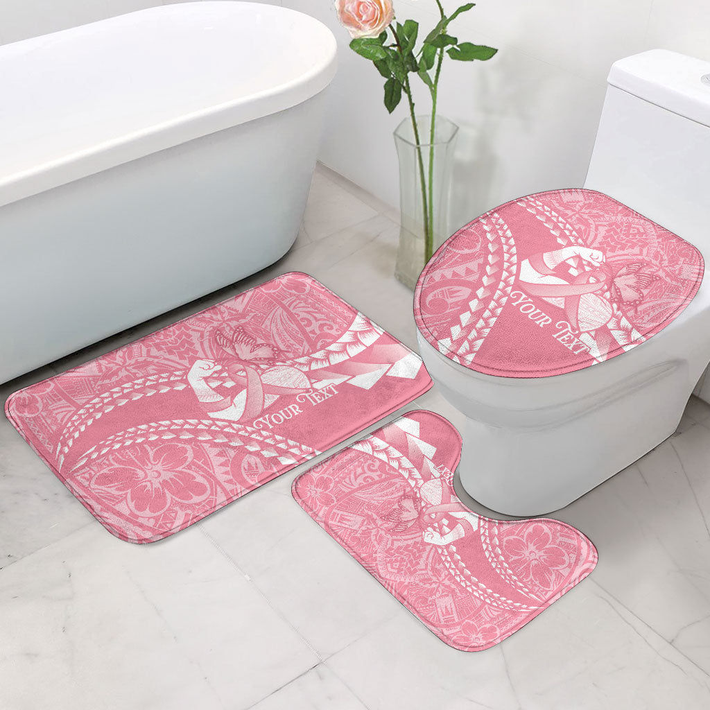 Personalised Polynesia Breast Cancer Awareness Bathroom Set Brave Strong Butterfly Pink Ribbon
