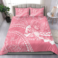 Personalised Polynesia Breast Cancer Awareness Bedding Set Brave Strong Butterfly Pink Ribbon LT14 - Polynesian Pride
