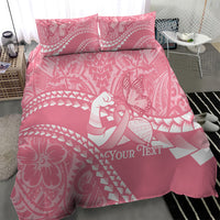 Personalised Polynesia Breast Cancer Awareness Bedding Set Brave Strong Butterfly Pink Ribbon LT14 - Polynesian Pride