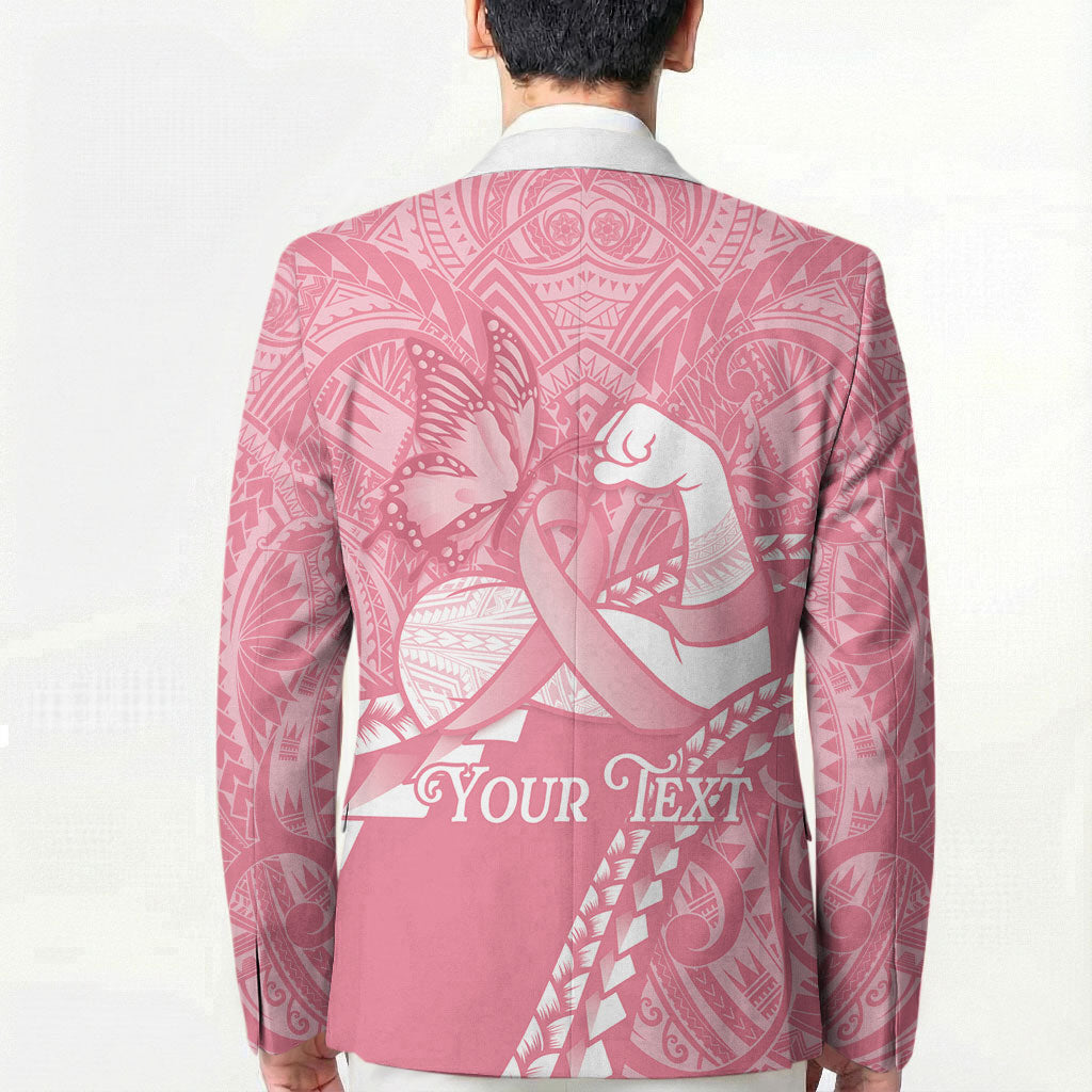Personalised Polynesia Breast Cancer Awareness Blazer Brave Strong Butterfly Pink Ribbon