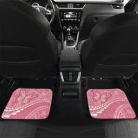 Personalised Polynesia Breast Cancer Awareness Car Mats Brave Strong Butterfly Pink Ribbon LT14 Set 2pcs - Back Pink - Polynesian Pride