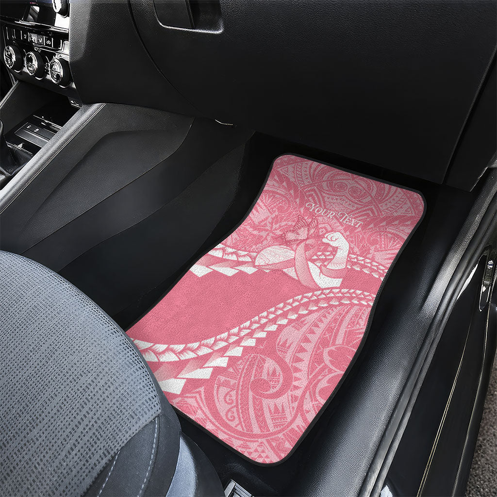 Personalised Polynesia Breast Cancer Awareness Car Mats Brave Strong Butterfly Pink Ribbon LT14 - Polynesian Pride