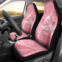 Personalised Polynesia Breast Cancer Awareness Car Seat Cover Brave Strong Butterfly Pink Ribbon LT14 - Polynesian Pride