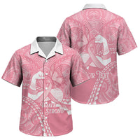 Personalised Polynesia Breast Cancer Awareness Family Matching Mermaid Dress and Hawaiian Shirt Brave Strong Butterfly Pink Ribbon LT14 Son's Shirt Pink - Polynesian Pride