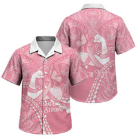 Personalised Polynesia Breast Cancer Awareness Family Matching Tank Maxi Dress and Hawaiian Shirt Brave Strong Butterfly Pink Ribbon
