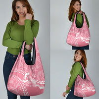 Personalised Polynesia Breast Cancer Awareness Grocery Bag Brave Strong Butterfly Pink Ribbon LT14 - Polynesian Pride