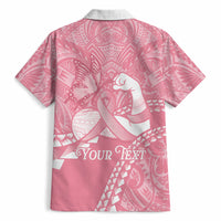 Personalised Polynesia Breast Cancer Awareness Hawaiian Shirt Brave Strong Butterfly Pink Ribbon LT14 - Polynesian Pride