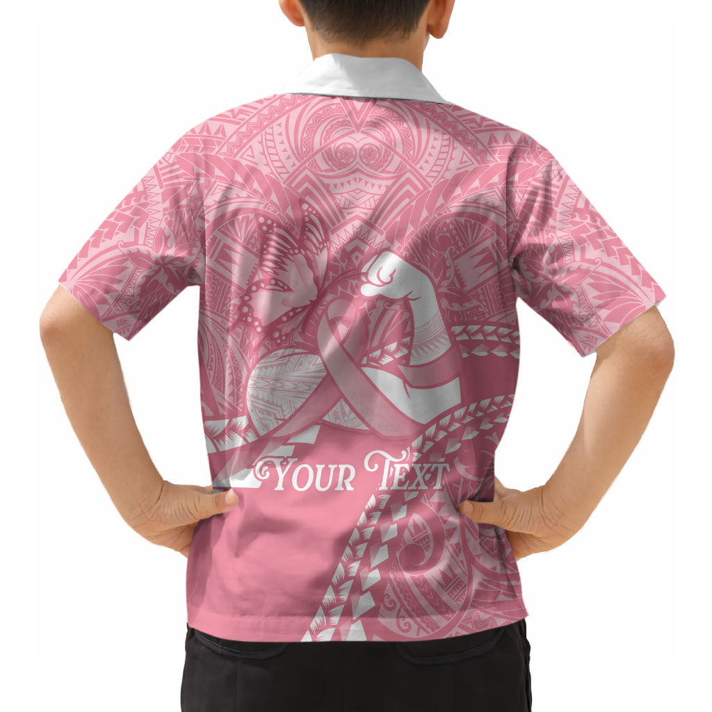 Personalised Polynesia Breast Cancer Awareness Hawaiian Shirt Brave Strong Butterfly Pink Ribbon LT14 - Polynesian Pride