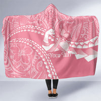 Personalised Polynesia Breast Cancer Awareness Hooded Blanket Brave Strong Butterfly Pink Ribbon LT14 One Size Pink - Polynesian Pride