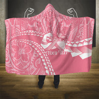 Personalised Polynesia Breast Cancer Awareness Hooded Blanket Brave Strong Butterfly Pink Ribbon LT14 - Polynesian Pride